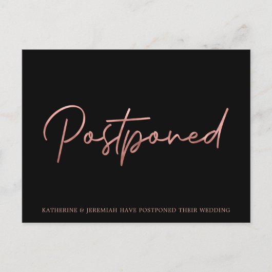 ミニマルバラ金結婚箔の延期 ポストカード (正面)