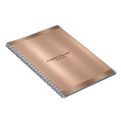 ミニマルバラ-金ゴールドテクスチャ ノートブック (右側)