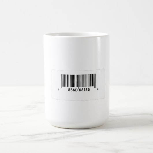 ミニマルバーコードデザイン コーヒーマグカップ (中央)