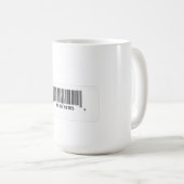 ミニマルバーコードデザイン コーヒーマグカップ (正面右)