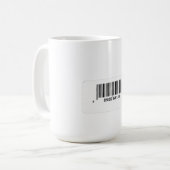 ミニマルバーコードデザイン コーヒーマグカップ (正面左)
