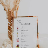 ミニマルバーメニュー署名テンプレート ポスター