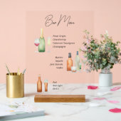 ミニマルバーメニュ図解入りの、写真付きのーAcrylic Sign アクリルサイン (ウェディング)