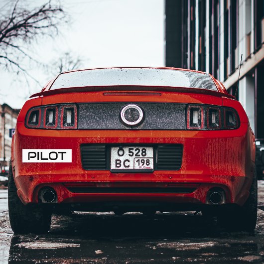 ミニマルパイロットタイポグラフィシンプル航空カスタム バンパーステッカー