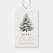 ミニマルパインクリスマスカード ギフトタグ (正面)