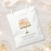 ミニマルパステルカラフル水彩ケーキベーカリー フェイバーバッグ (クリップ留めされた状態)