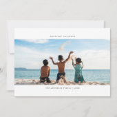 ミニマルパノラミックホワイトホリデーフォトカード シーズンカード (正面)