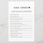 ミニマルパパジョーク赤ちゃんシャワーゲームカード (正面)