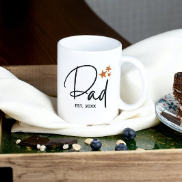 ミニマルパパセット。With Yearスクリプトタイポグラフィ コーヒーマグカップ