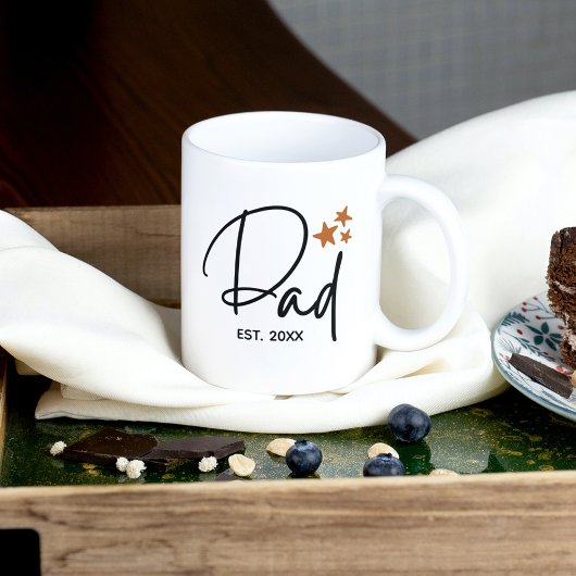 ミニマルパパセット。With Yearスクリプトタイポグラフィ コーヒーマグカップ