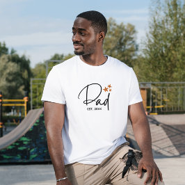 ミニマルパパセット。With Yearスクリプトタイポグラフィ Tシャツ