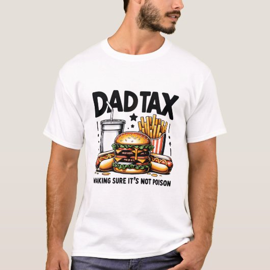 ミニマルパパ税食品アイコンアート Tシャツ (正面)