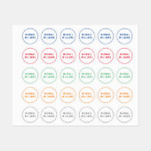 ミニマルパーソナライズされたカスタム男の子の名前の服 ラベル (シート)