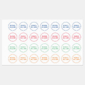 ミニマルパーソナライズされたカスタム男の子の名前アイロン ラベル (シート)