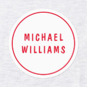 ミニマルパーソナライズされたカスタム男の子の名前アイロン ラベル (デザイン2)