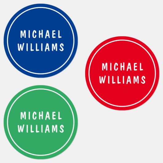 ミニマルパーソナライズされたカスタム男の子の名前セットのラベル ラベル (グループ)