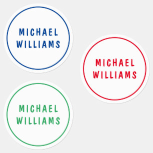 ミニマルパーソナライズされたカスタム男の子の名前セット ラベル