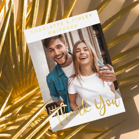 ミニマルパーソナライズされたス結婚スクリプト 箔シーズンカード