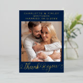 ミニマルパーソナライズされたス結婚スクリプト 箔シーズンカード (立ち正面)