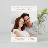 ミニマルパーソナライズされたス結婚スクリプト 箔シーズンカード (立ち正面)