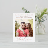 ミニマルパーソナライズされたス結婚スクリプト 箔シーズンポストカード (立ち正面)