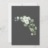 ミニマルパーソナライズされたス結婚・ユーカリの写真 招待状 (裏面)