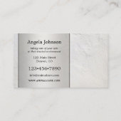 ミニマルパーソナライズされたム写真名刺 名刺 (裏面)