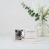 ミニマルパーソナライズされたム写真名刺 名刺 (スタンド正面)