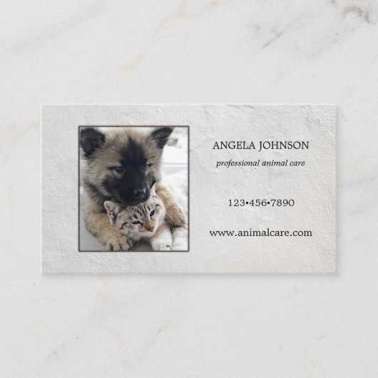 ミニマルパーソナライズされたム写真名刺 名刺 (正面)