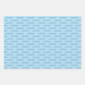 ミニマルパーソナライズされたム名 ラッピングペーパーシート (正面)