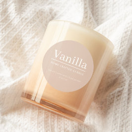 ミニマルパーソナライズされたラストキャンドルラベルシール ラウンドシール