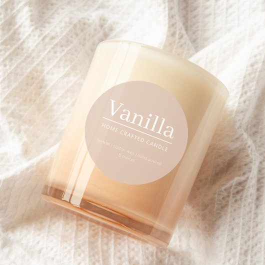 ミニマルパーソナライズされたラストキャンドルラベルシール ラウンドシール