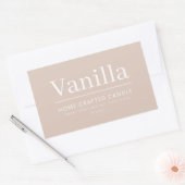 ミニマルパーソナライズされたラストキャンドルラベルシール 長方形シール (封筒)