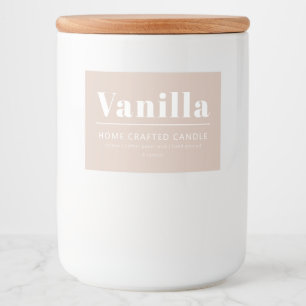 ミニマルパーソナライズされたラストキャンドルラベル フードラベル