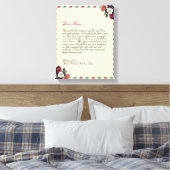 ミニマルパーソナライズされたラブレター手書 キャンバスプリント (インサイチュ (寝室))