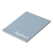 ミニマルパーソナライズされたリストの書名（青） ノートパッド (回転)