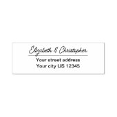 ミニマルパーソナライズされたリストカップル差出人住所 セルフインキングスタンプ (デザイン)