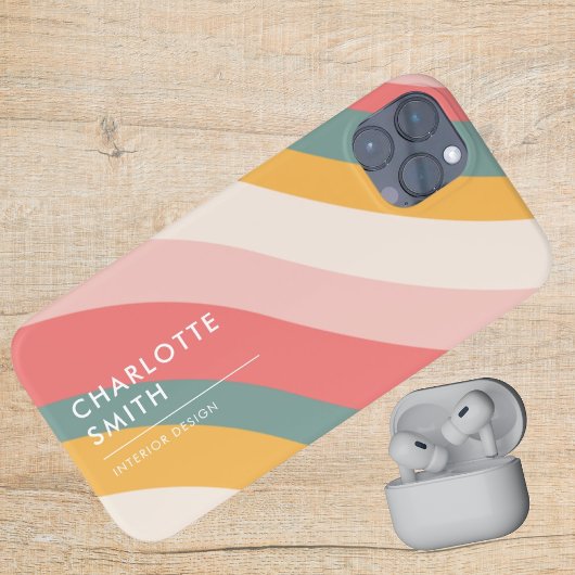 ミニマルパーソナライズされたリストカラー波 Case-Mate iPhoneケース