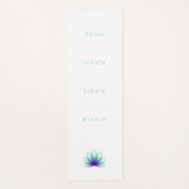 ミニマルパーソナライズされたリストグリーンブルーロータス花 ヨガマット (正面)