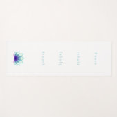 ミニマルパーソナライズされたリストグリーンブルーロータス花 ヨガマット (正面(横))