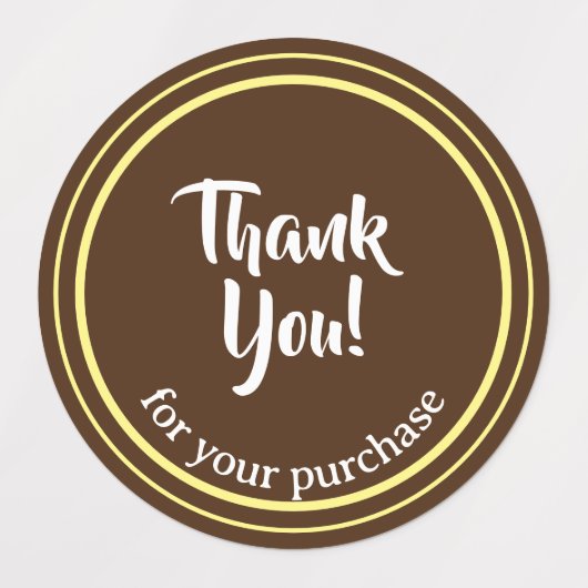 ミニマルパーソナライズされたリストサンキュー文字 ラベル (デザイン1)