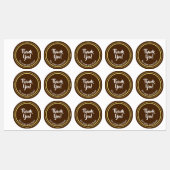 ミニマルパーソナライズされたリストサンキュー文字 ラベル (シート)