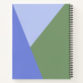 ミニマルパーソナライズされたリストジオメトリックパープルグリーン ノートブック (裏面)