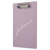 ミニマルパーソナライズされたリストスクリプト名ラベンダー クリップボード (左)