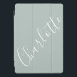 ミニマルパーソナライズされたリストスクリプト名Dusty Blue iPad Proカバー<br><div class="desc">Dusty Blue iPadケースのミニマルなスクリプトタイポグラフィ名</div>