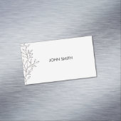 ミニマルパーソナライズされたリストスケッチリーフ マグネット名刺 (インサイチュ)