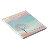 ミニマルパーソナライズされたリストパステルランドスケープメモ帳 ノートパッド (アングル)