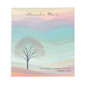 ミニマルパーソナライズされたリストパステルランドスケープメモ帳 ノートパッド (正面)