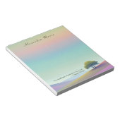 ミニマルパーソナライズされたリストパステルランドスケープメモ帳 ノートパッド (アングル)