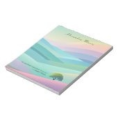 ミニマルパーソナライズされたリストパステルランドスケープメモ帳 ノートパッド (回転)